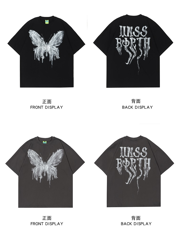 蝶々プリントTシャツ P171