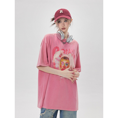 Clown print T-shirt P166