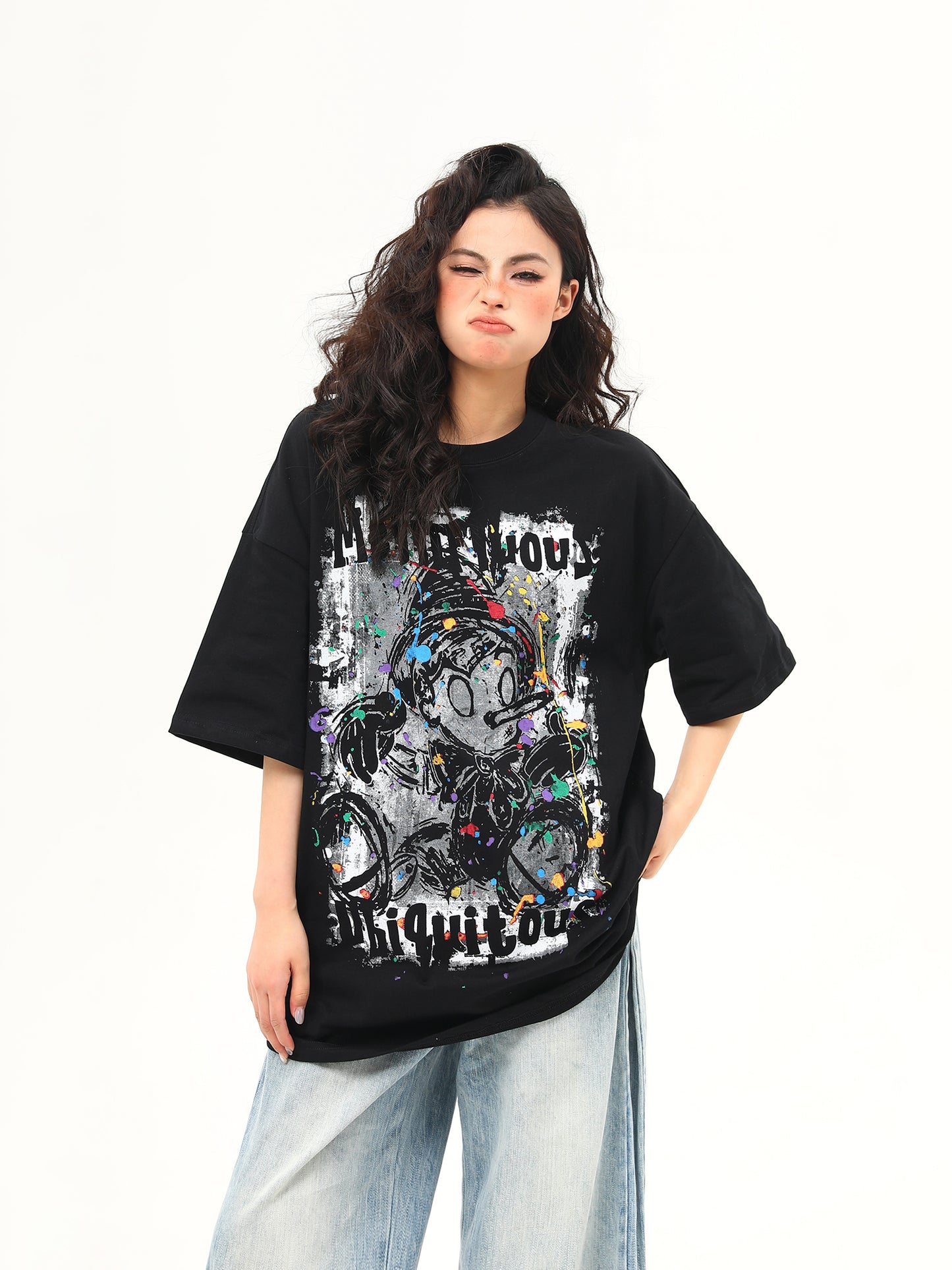 グラフィティプリント Tシャツ P2041