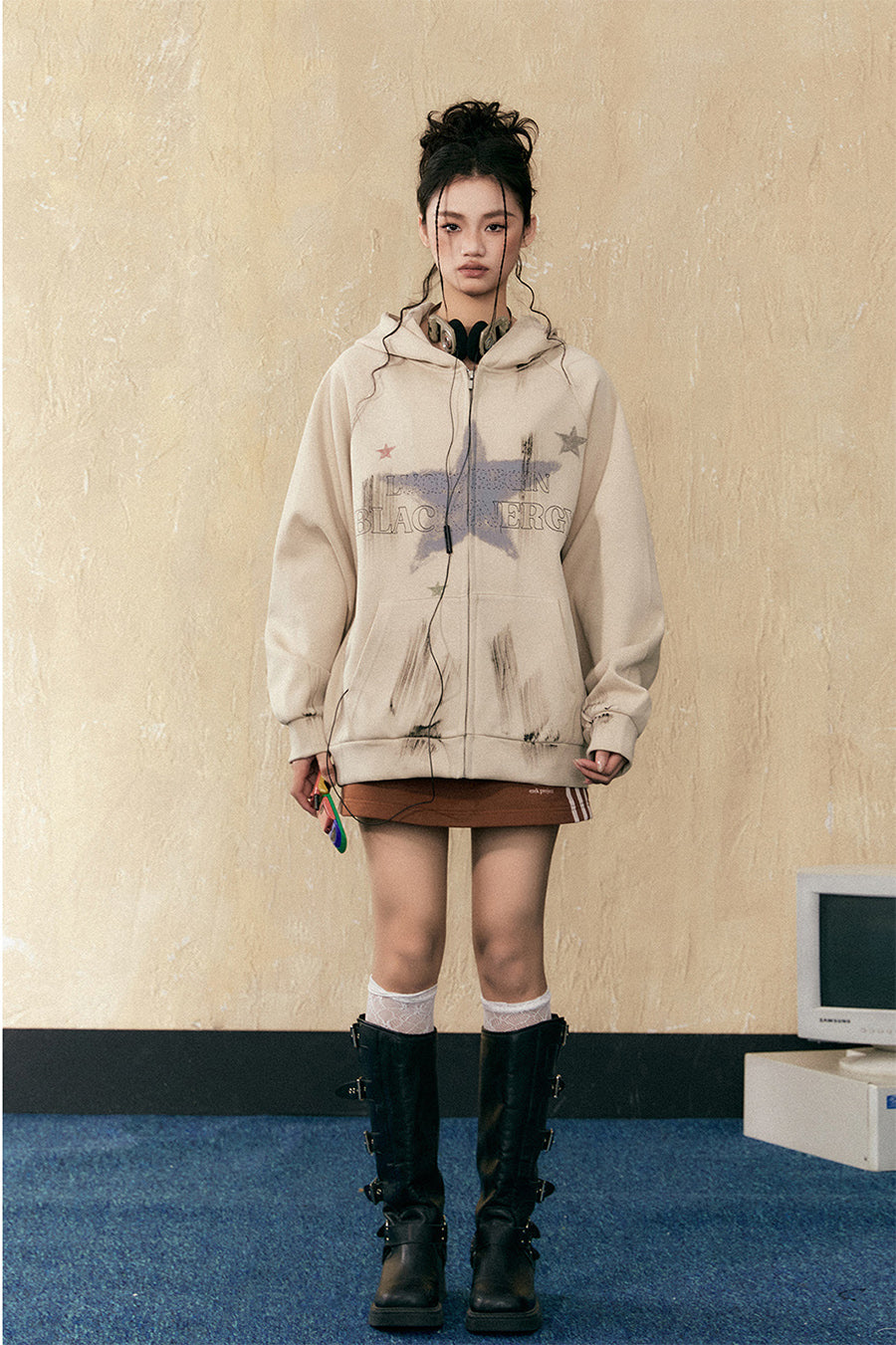 Casual hooded sweatshirt P782