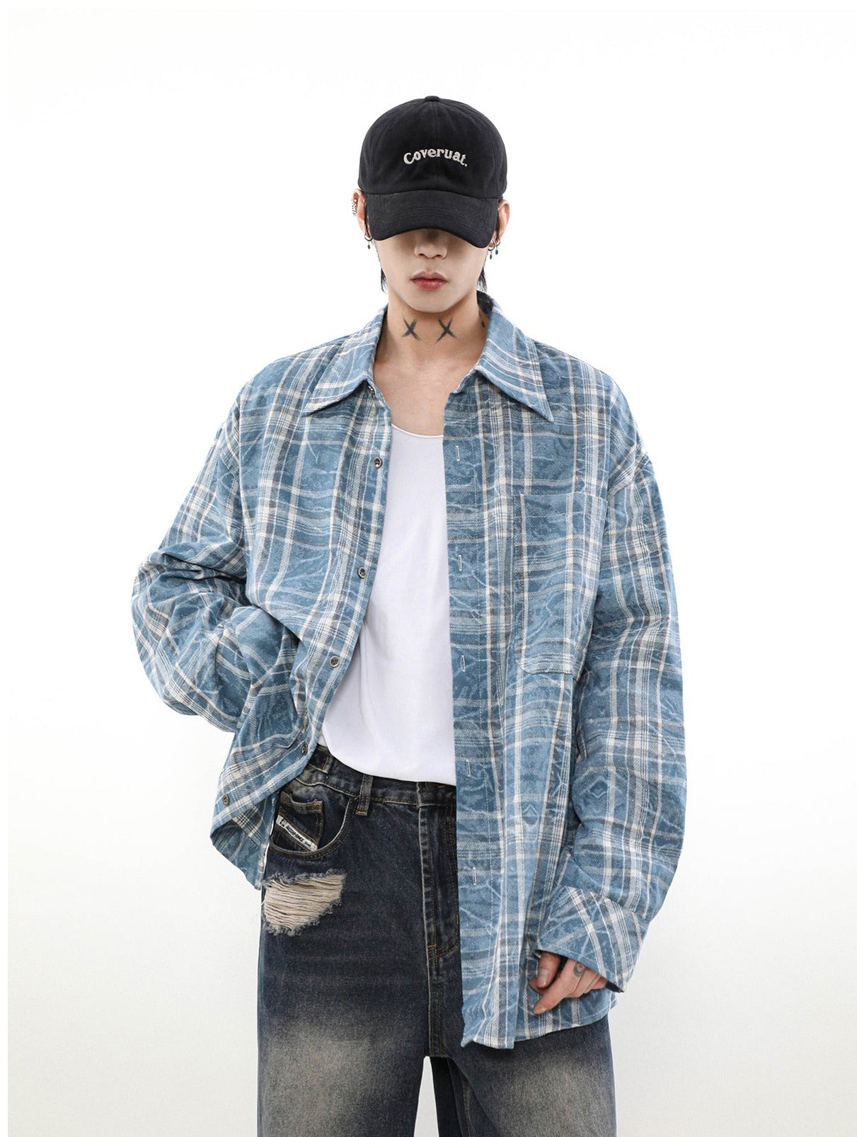 アメリカンレトロ チェック柄シャツ P1351