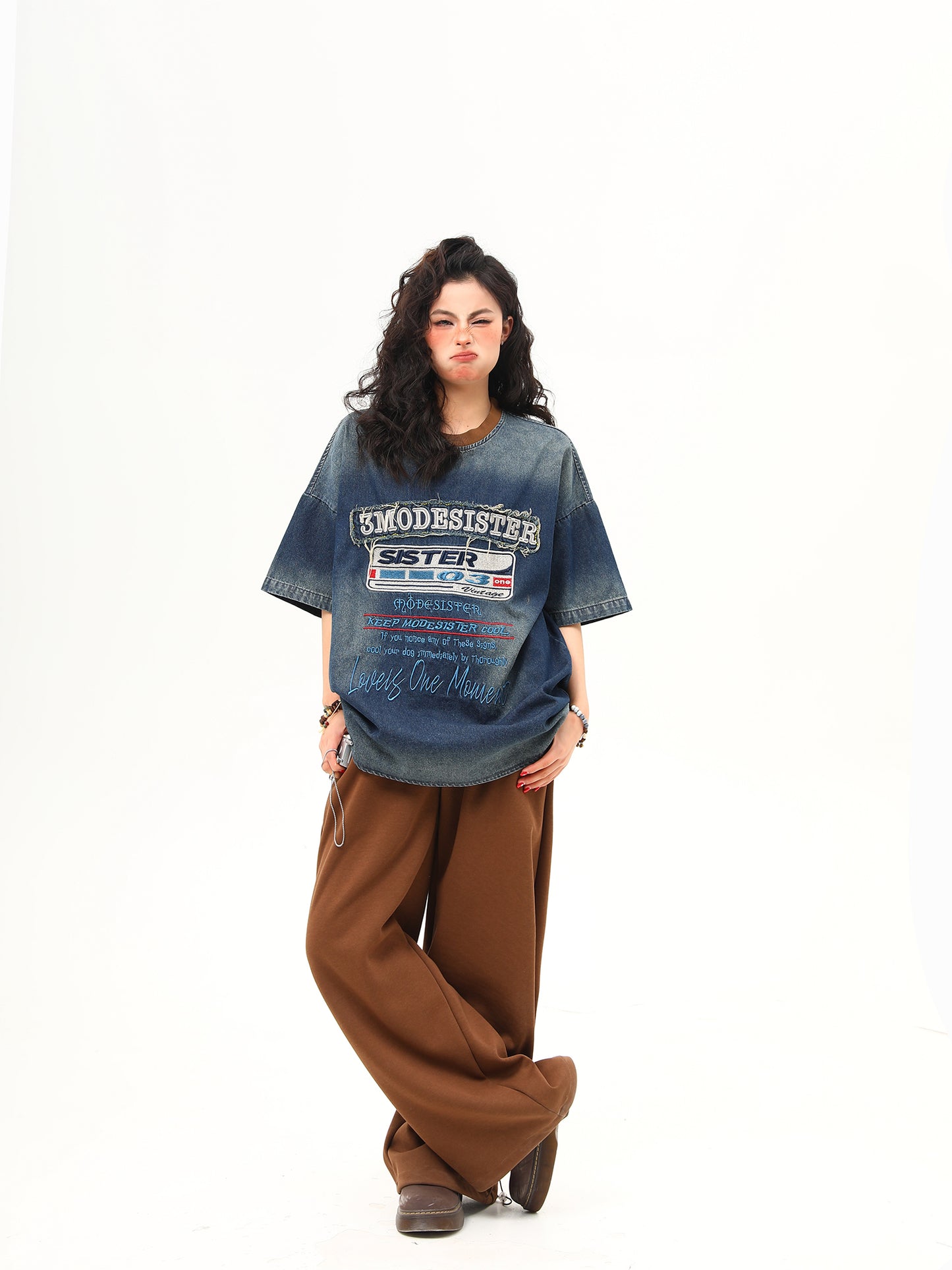 ヘビーウォッシュデニム Tシャツ P2030