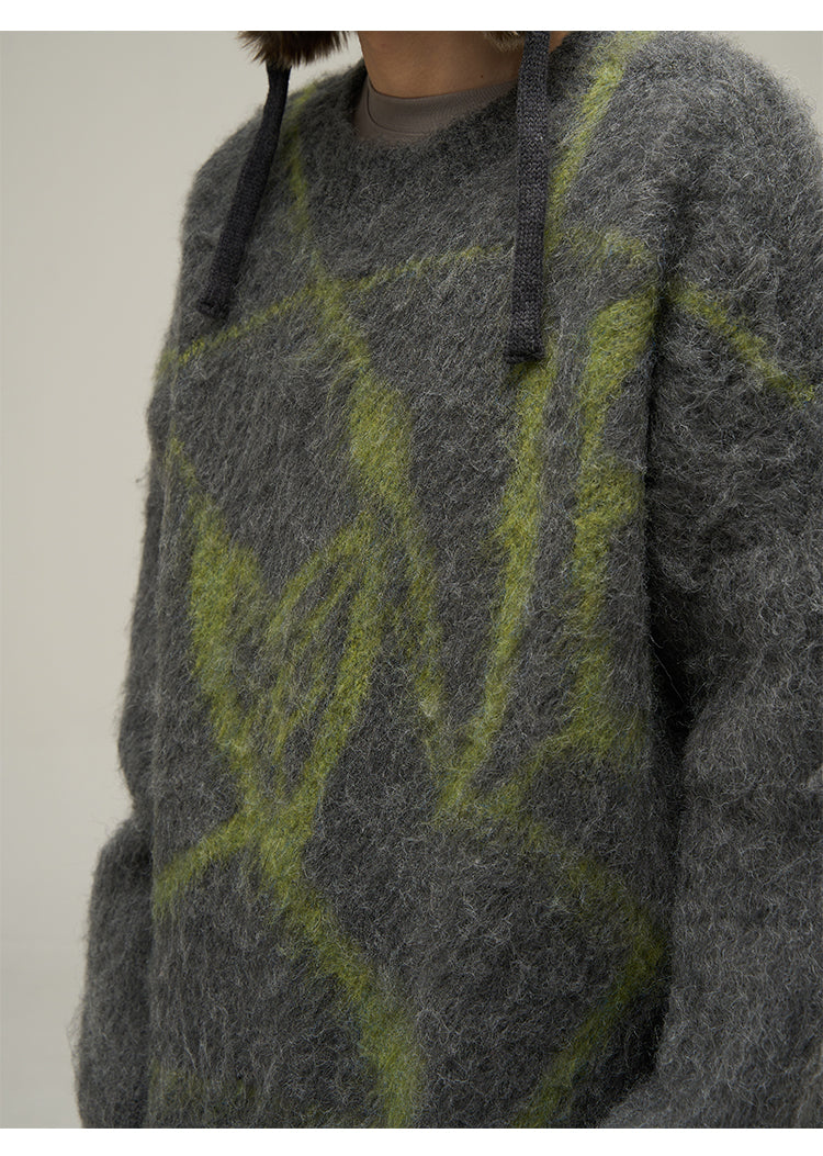 Loose fit round neck mohair knit P611