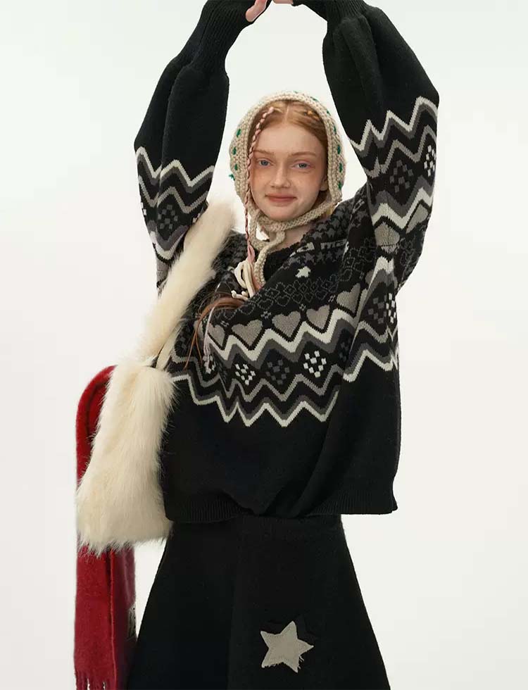 スター レトロパターン ウール セットアップ P1315