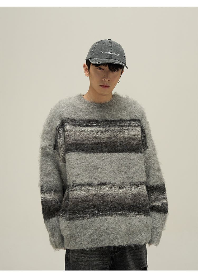 Loose fit contrast knit P605