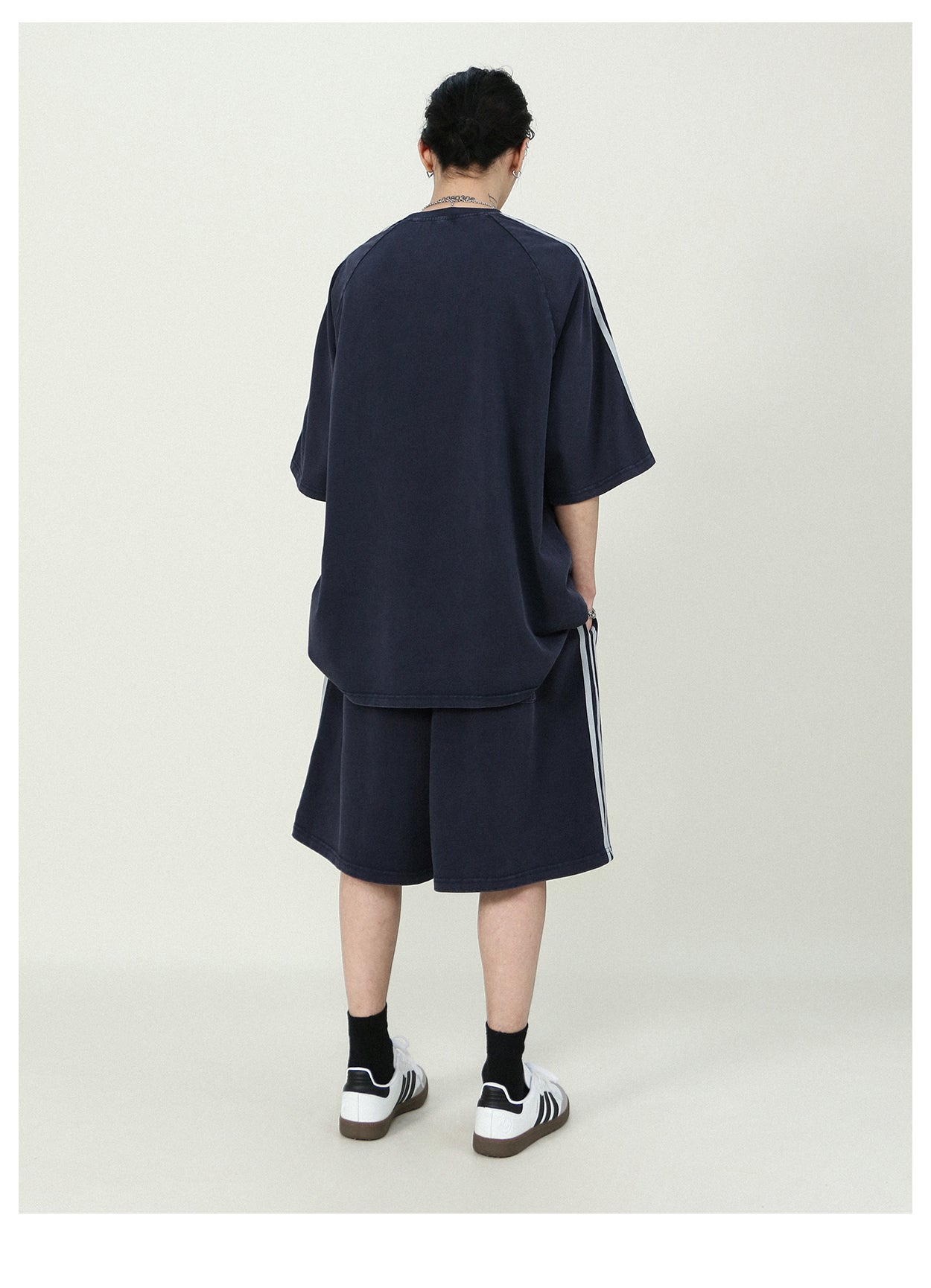 Oversized side line shorts P181