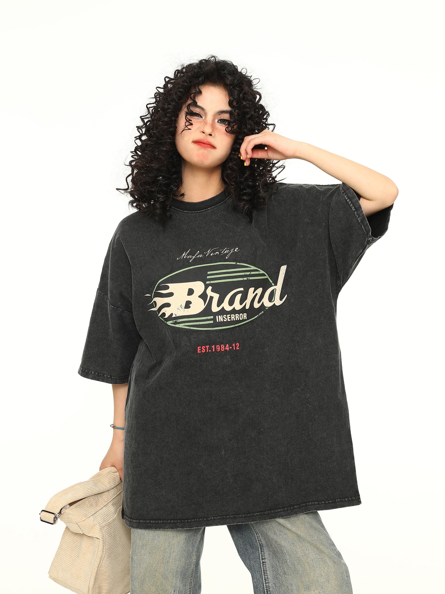 ウォッシュ加工 ダメージ加工 Tシャツ P1634
