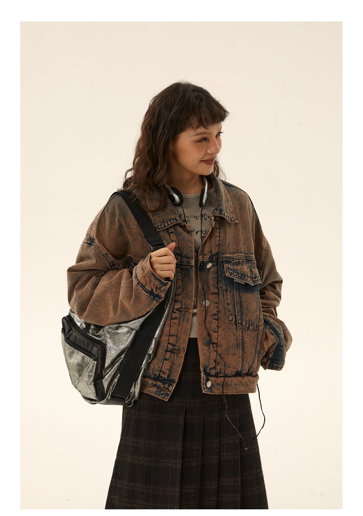 Retro Washed Damaged Denim Jacket P430