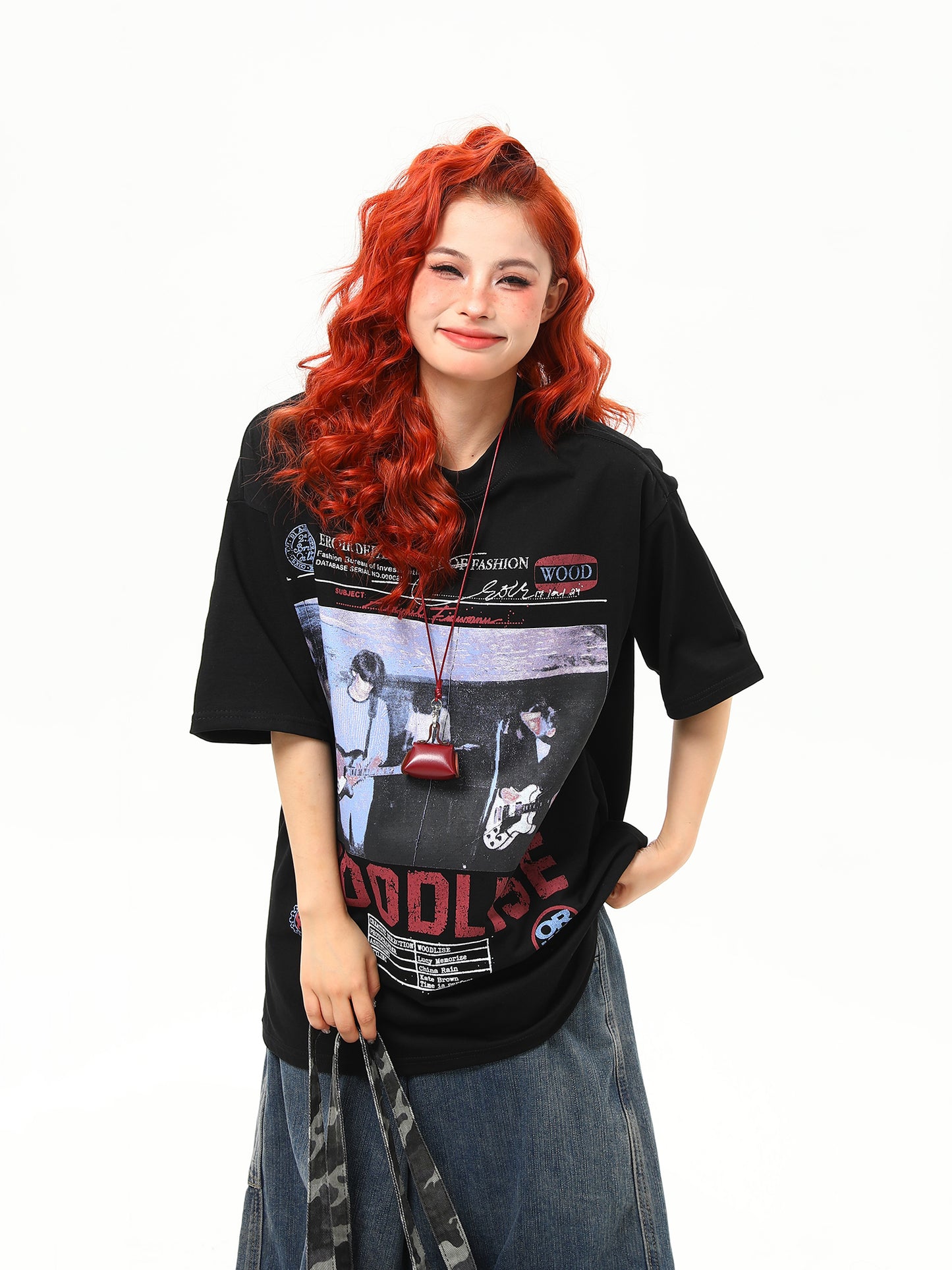ロックバンドプリント Tシャツ P2134