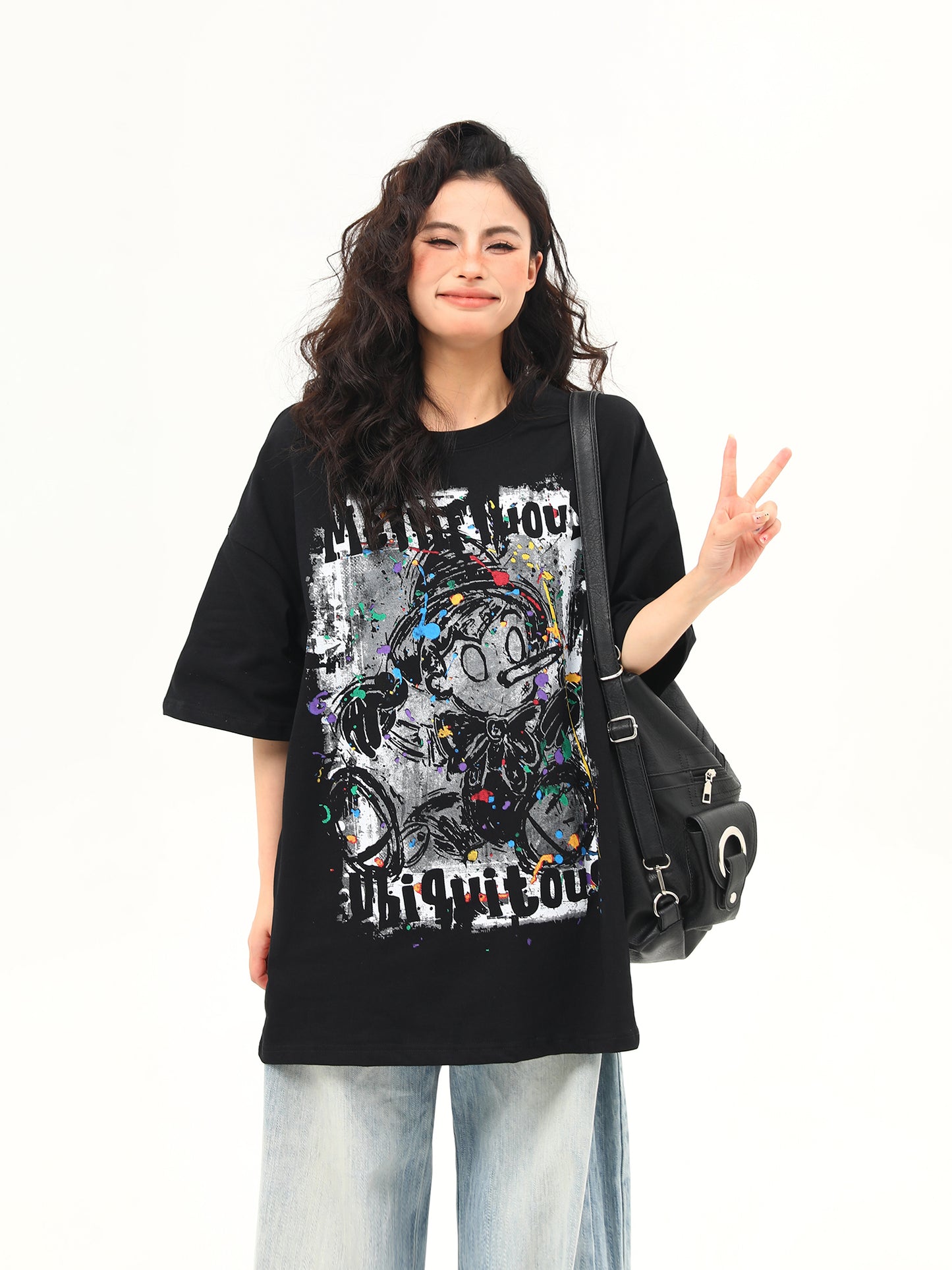 グラフィティプリント Tシャツ P2041