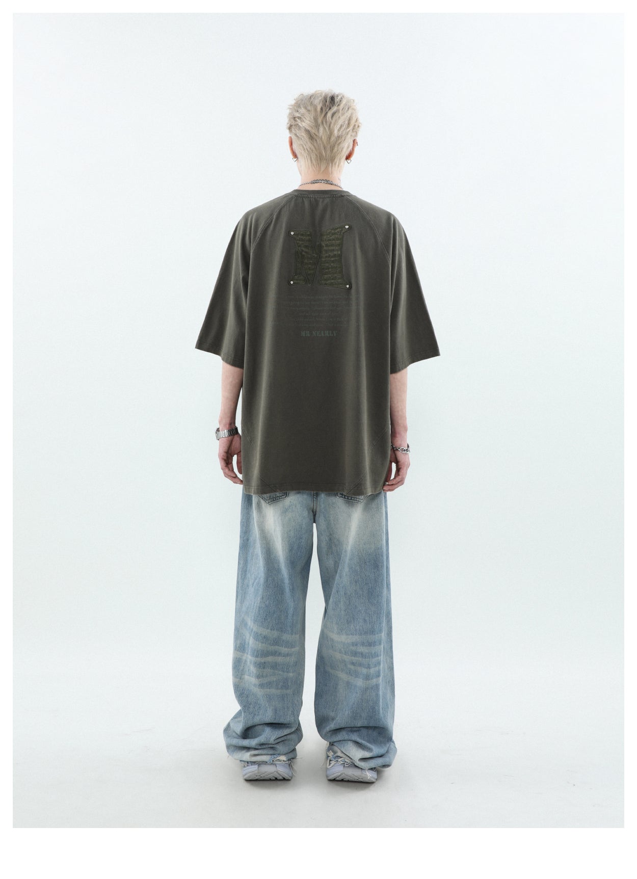 オーバーサイズワッペンTシャツ P178