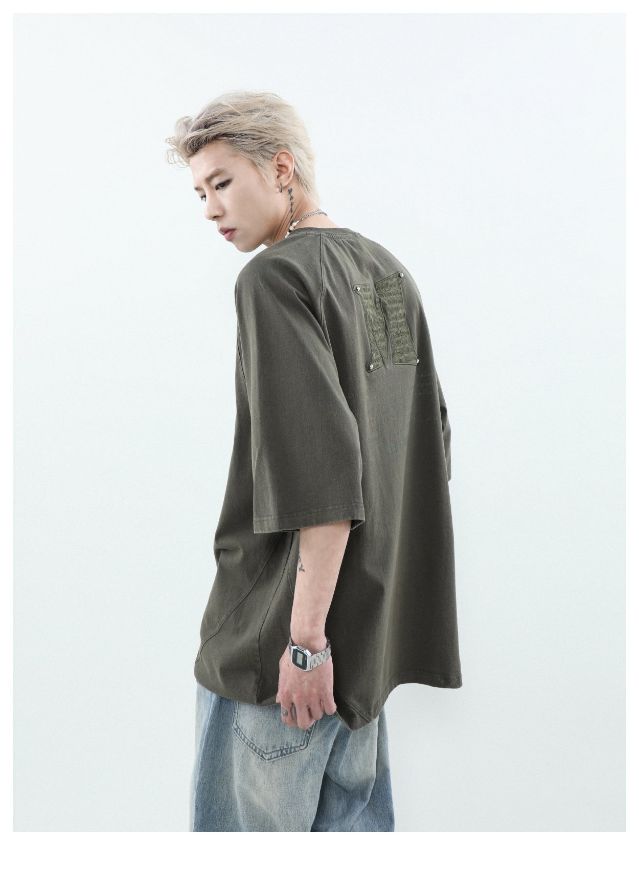 オーバーサイズワッペンTシャツ P178