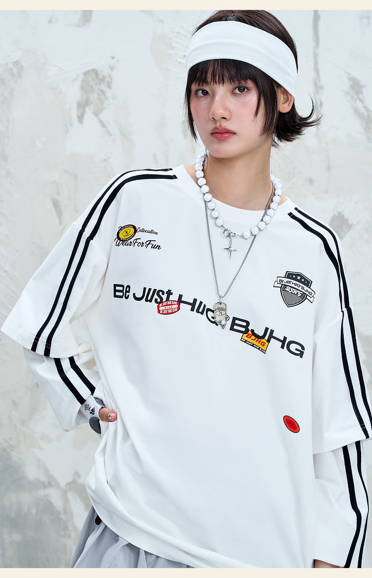 フェイクツーピース Tシャツ P2156