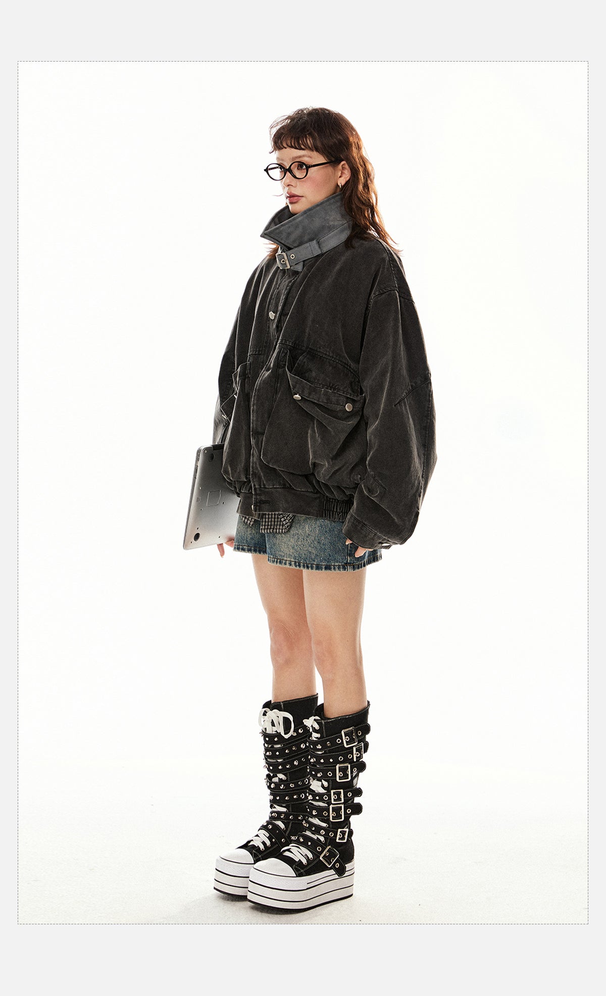 スタンドカラー ワークウェアジャケット P1979