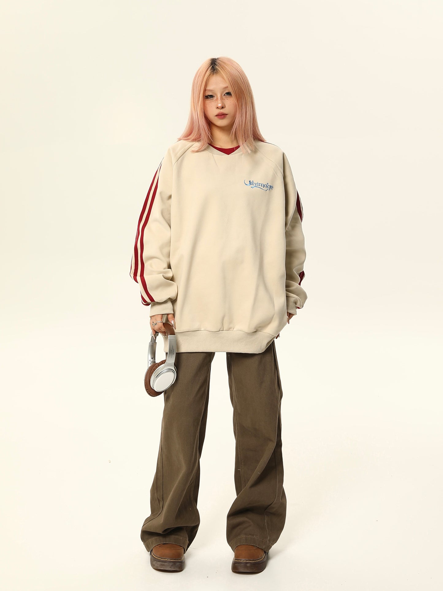 アメリカンレトロ ラウンドネック スウェットシャツ P1255