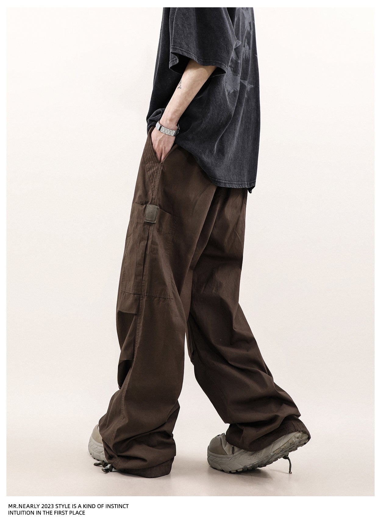 Wide leg multi-pocket pants P271