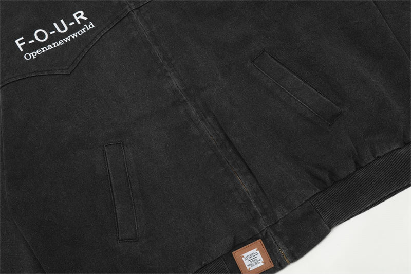 Loose Fit Retro Washed Work Jacket P1329