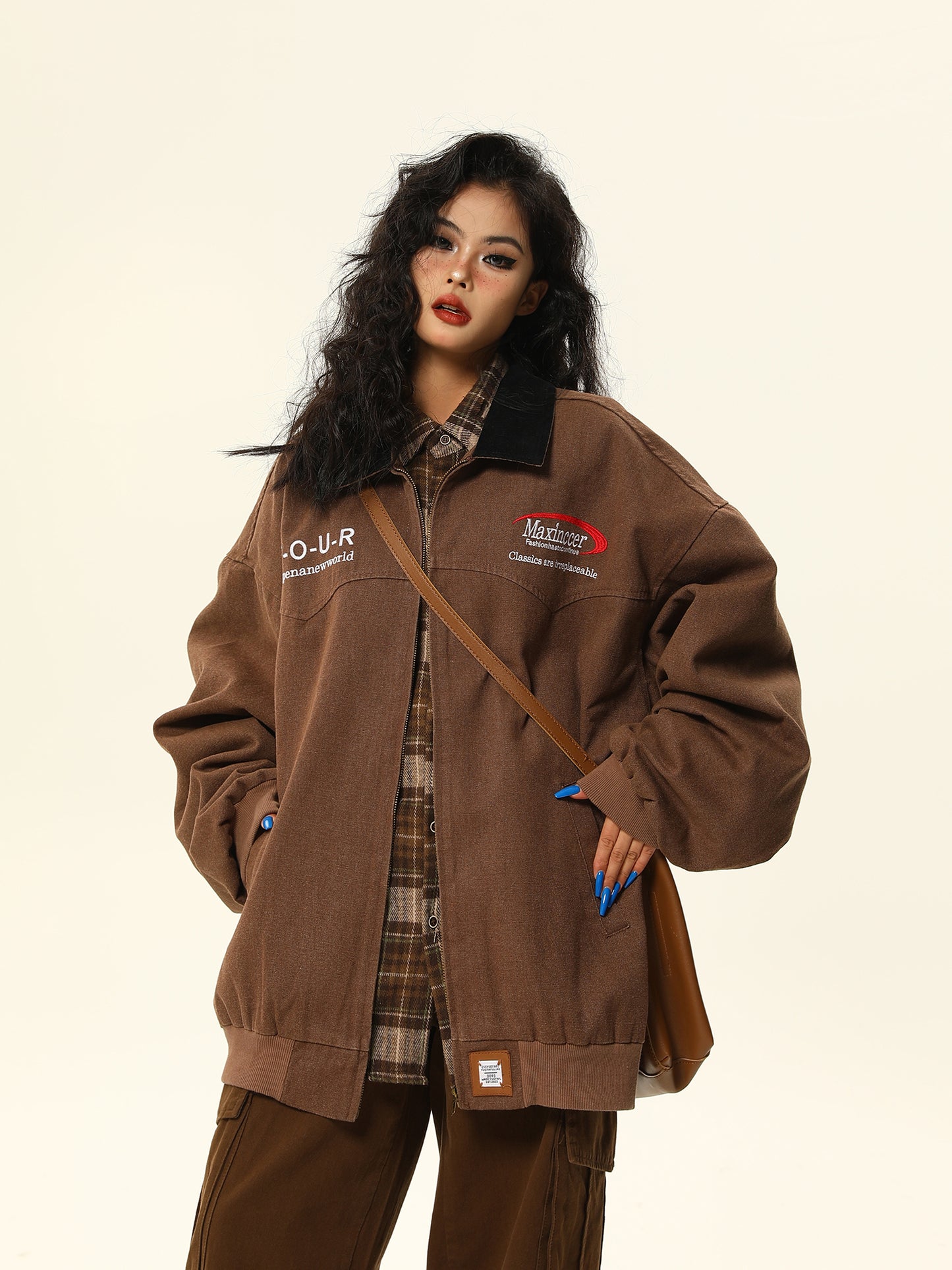 Loose Fit Retro Washed Work Jacket P1329