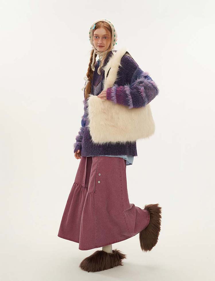 Loose hooded sweater P1324