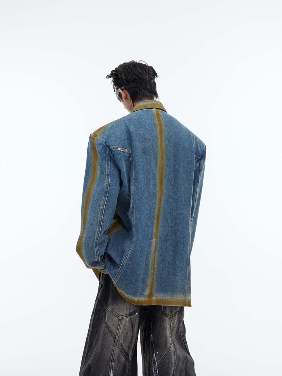 Gradient denim jacket P1144