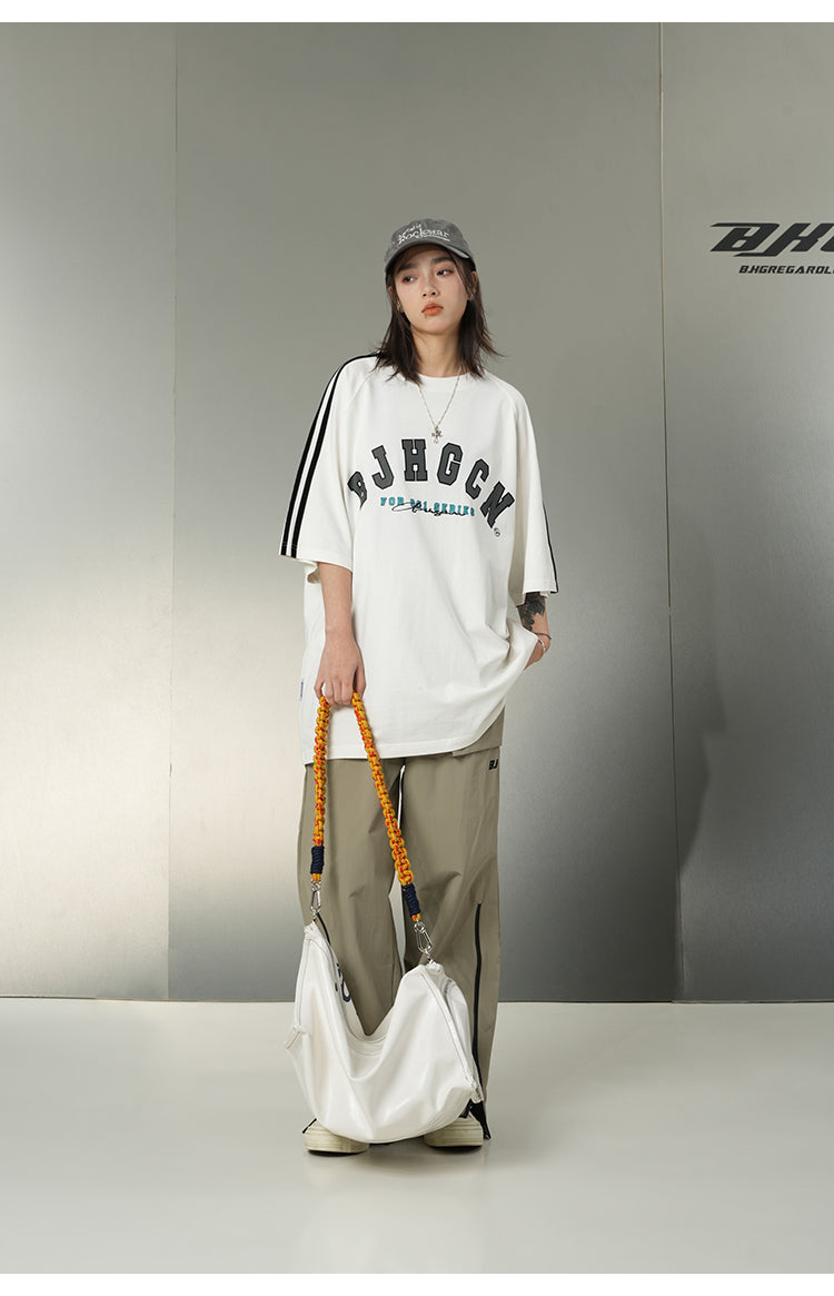 オーバーサイズサイドラインTシャツ P093