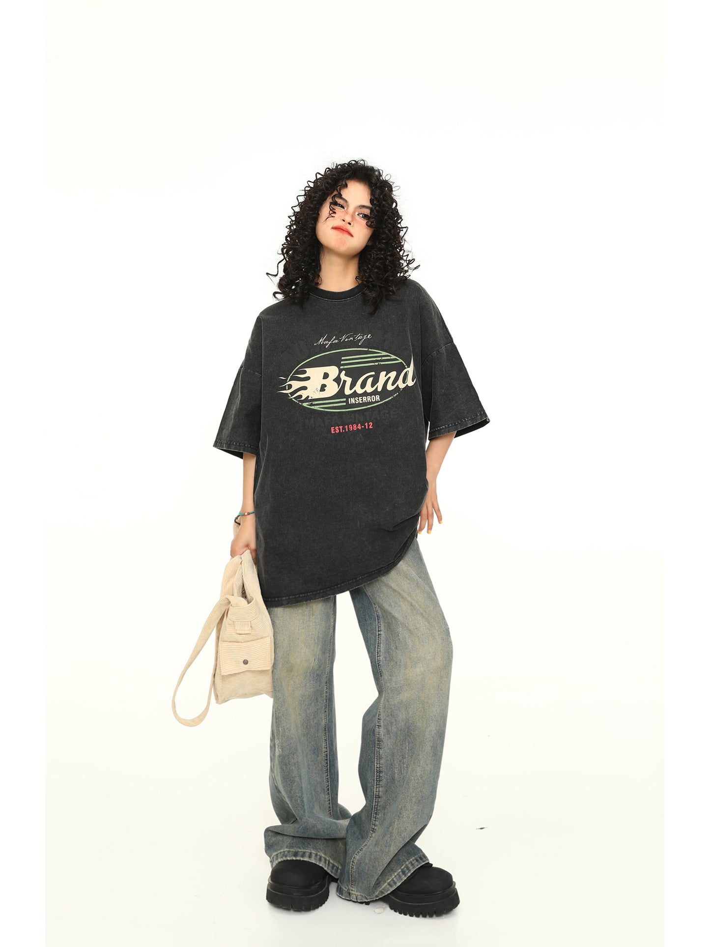 ウォッシュ加工 ダメージ加工 Tシャツ P1634