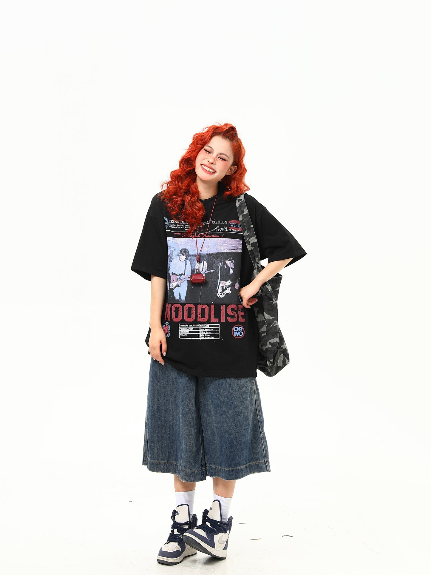 ロックバンドプリント Tシャツ P2134