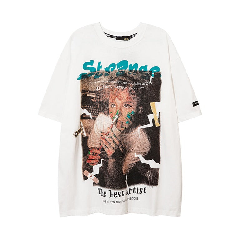 ポートレートプリントTシャツ P1493