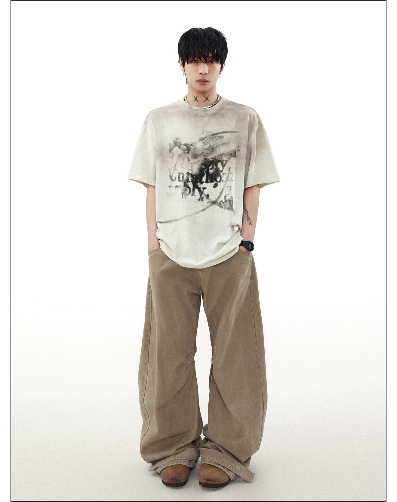 ニッチ 落書き Tシャツ P2074