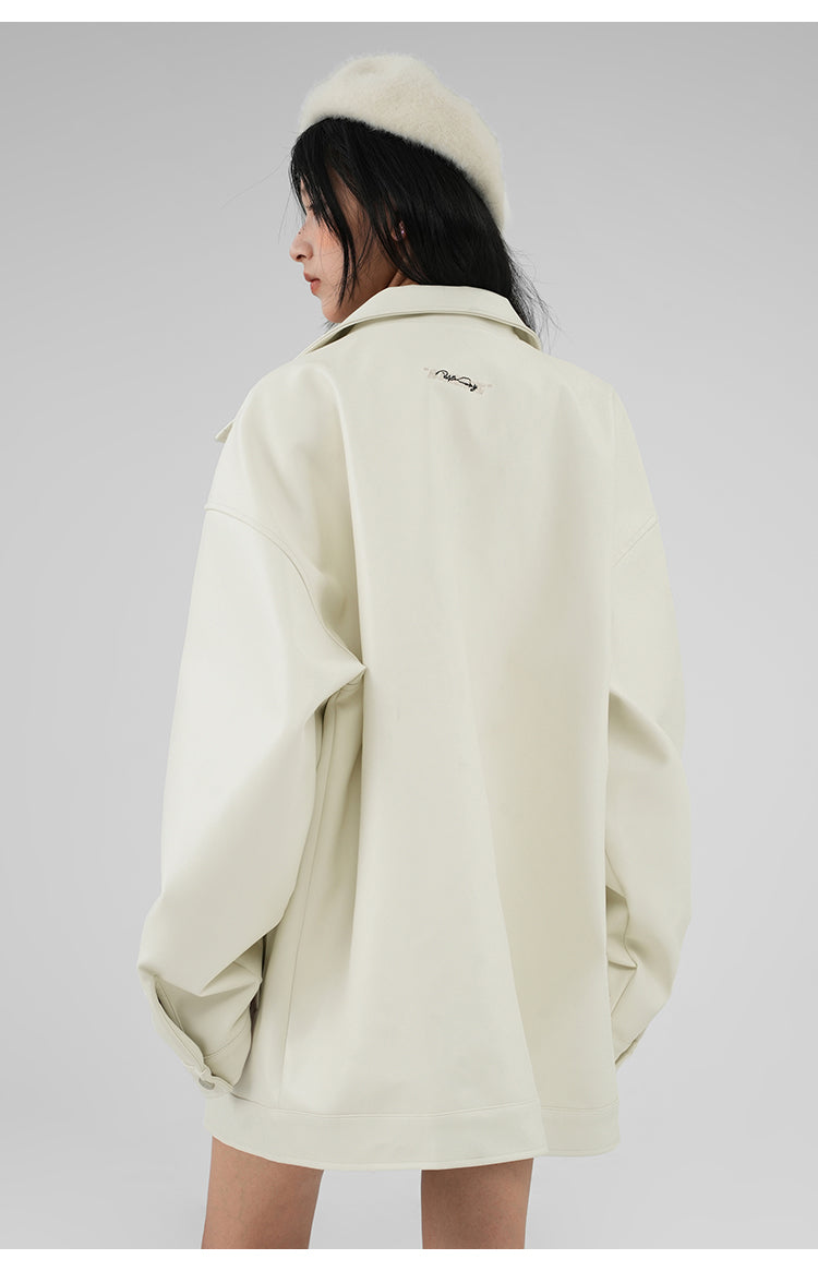 아메카지 가죽 재킷 P400