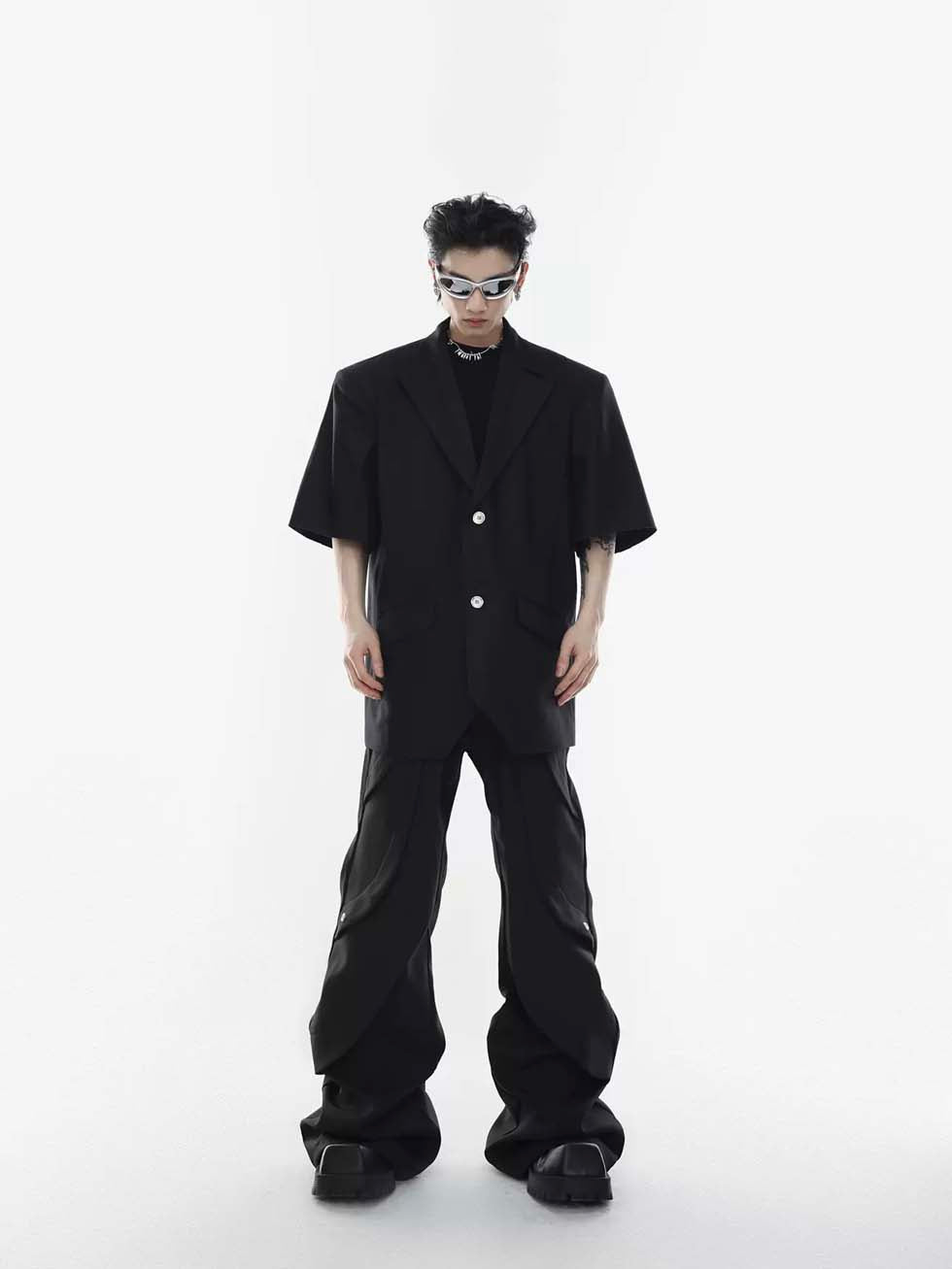 슬림 마이크로 플레어 팬츠 P1012