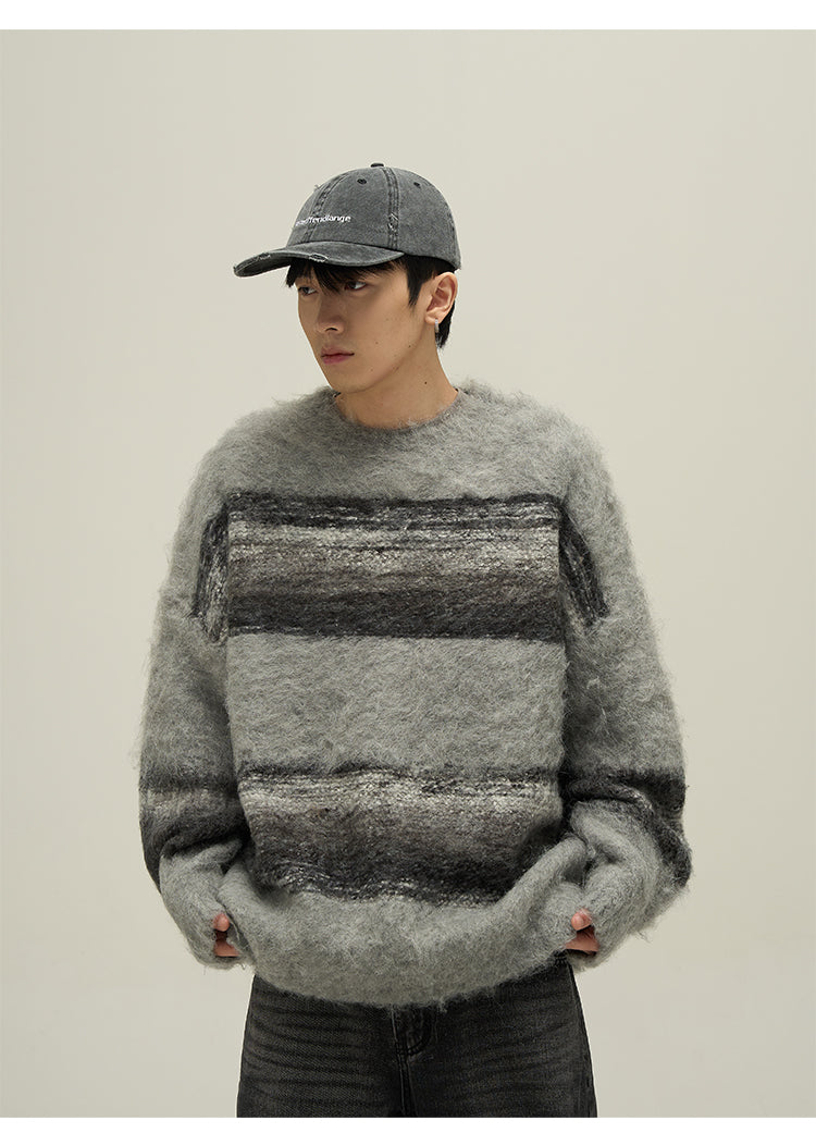 Loose fit contrast knit P605
