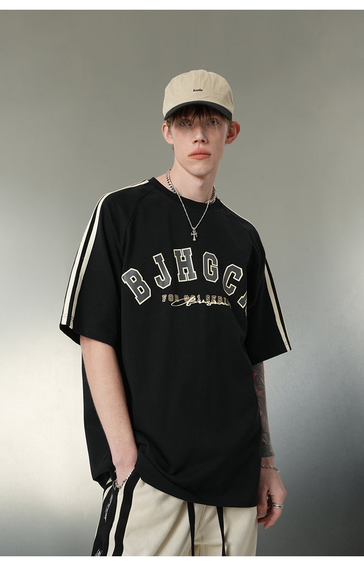 オーバーサイズサイドラインTシャツ P093