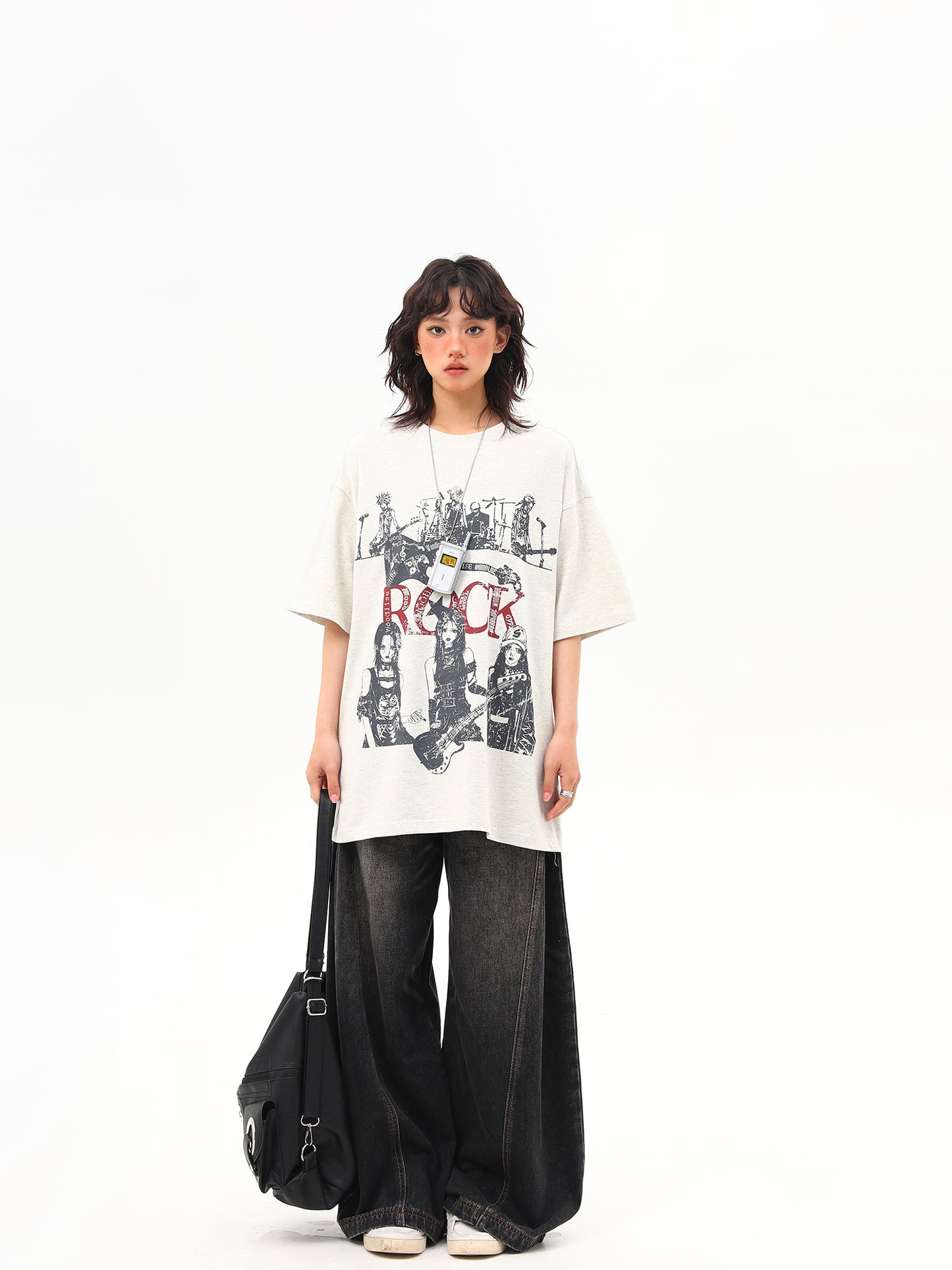 バンド プリント Tシャツ P2017