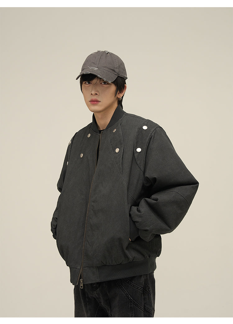 American retro shoulder stitch jacket P643