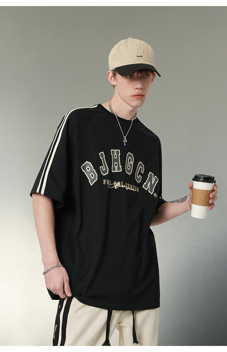 オーバーサイズサイドラインTシャツ P093