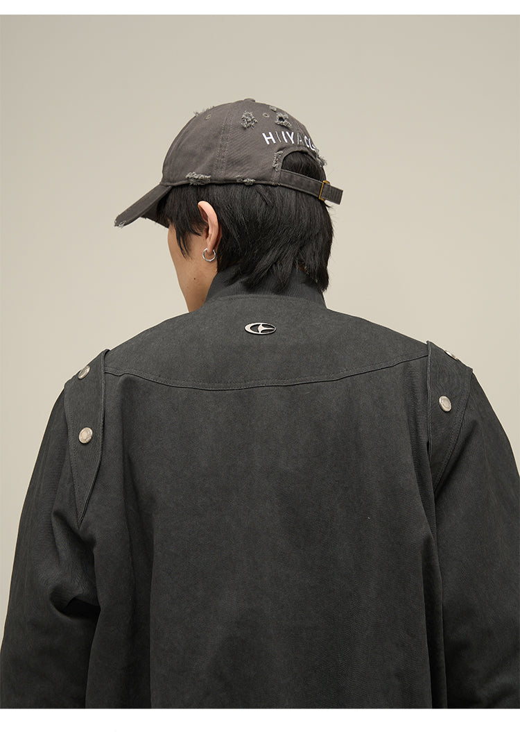 American retro shoulder stitch jacket P643