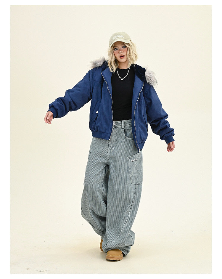 ファーフードコットンジャケット P1792