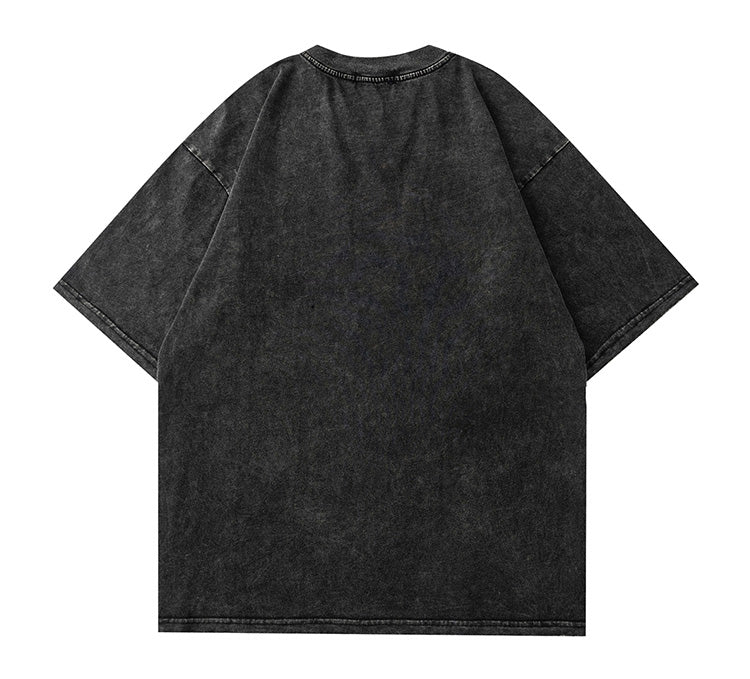 ウォッシュドバンドプリント Tシャツ P1538