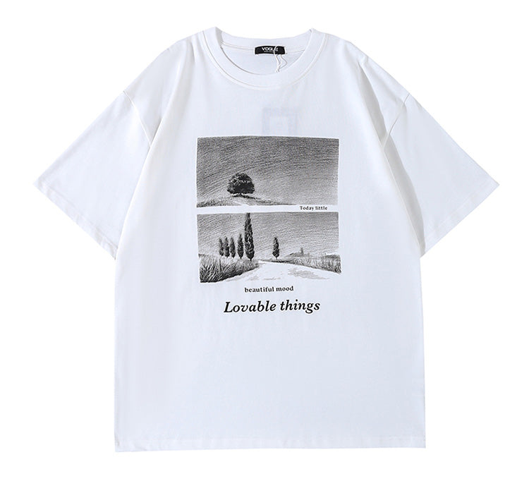 ラウンドネック Tシャツ P1524