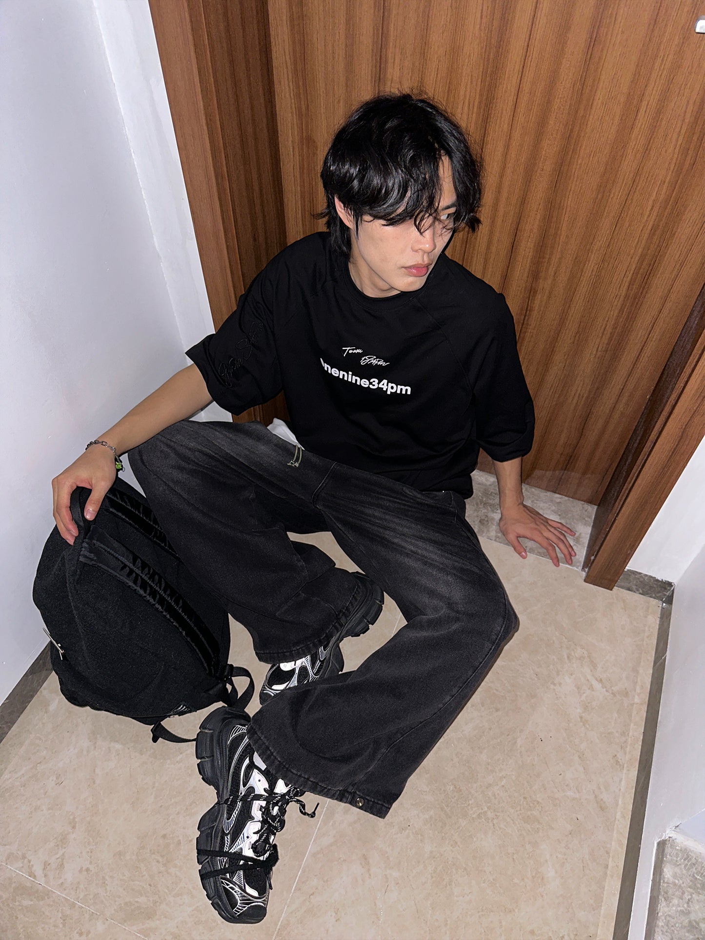 立体プリント 半袖Tシャツ P1464