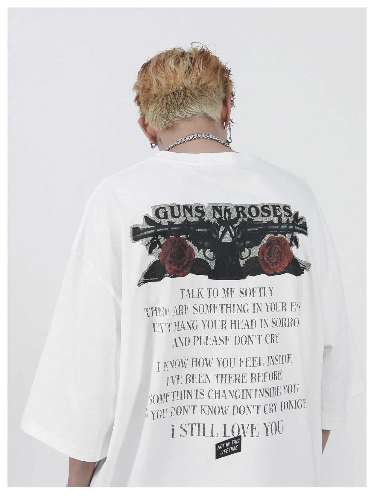 レトロフロントグラフィックTシャツ P198