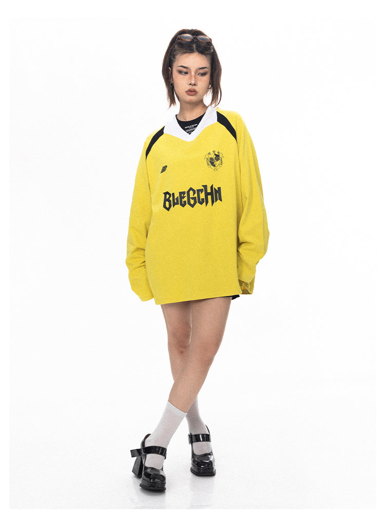 아메리칸 패치워크 프린트 긴팔 T셔츠 P762