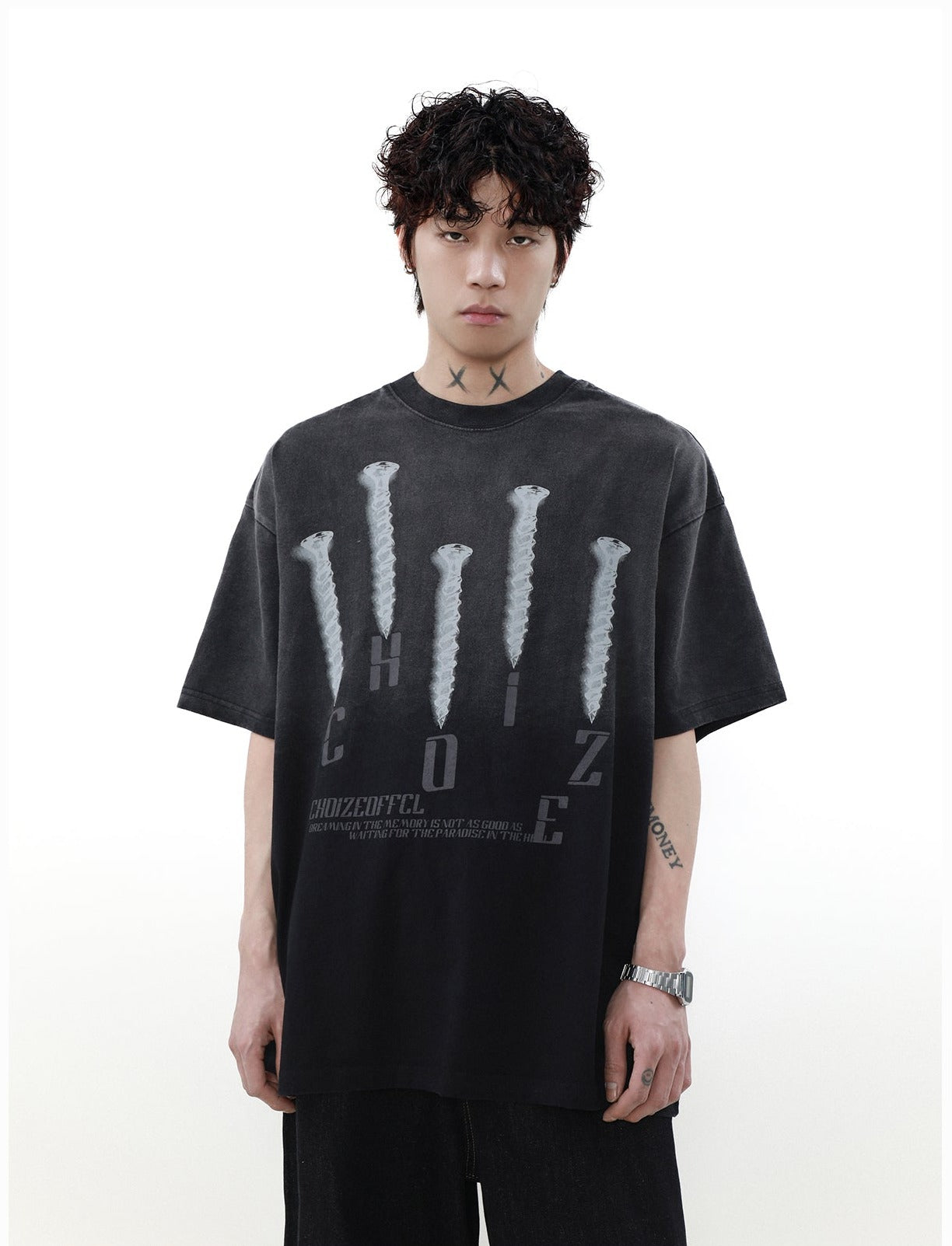 American Heavy Design Short Sleeve T-Shirt P1356