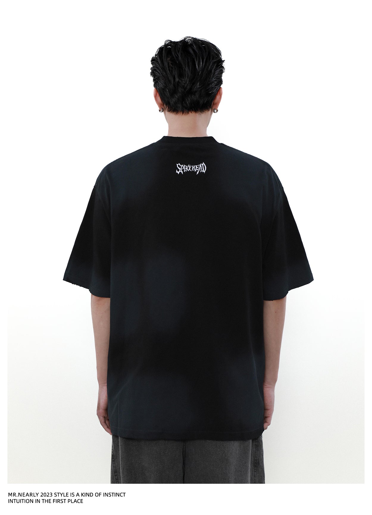 하이 스트리트 패치 자수 반팔 티셔츠 P1359