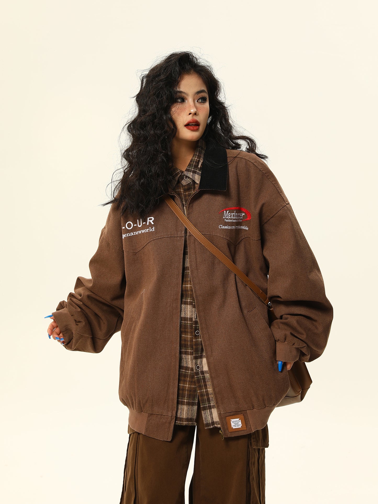 Loose Fit Retro Washed Work Jacket P1329
