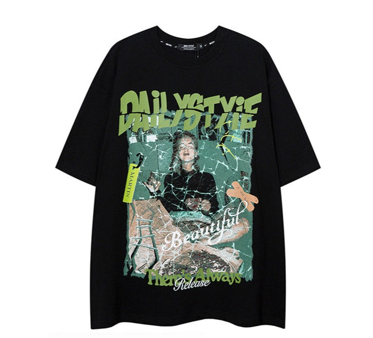 ポートレートプリントTシャツ P1483