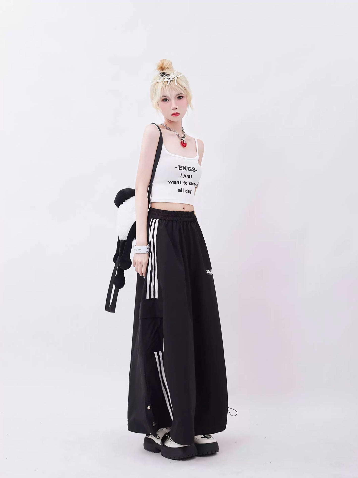 Sports Loose A-line Long Skirt P939