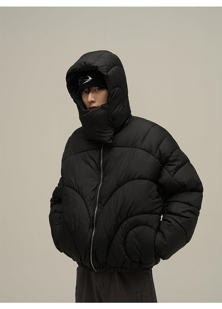 ニッチネックデザインルーズフィットダウンジャケット P649