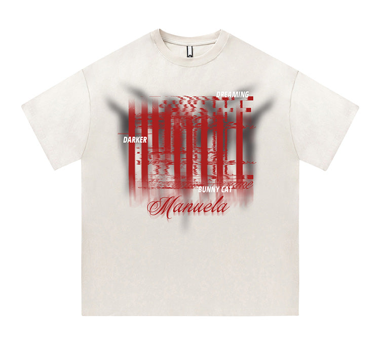 チェック柄プリント Tシャツ P1525